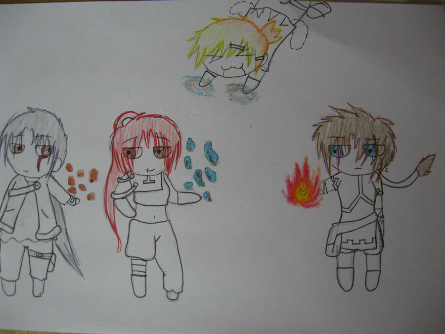 Elemental chibis by LilMissTroublemaker on DeviantArt