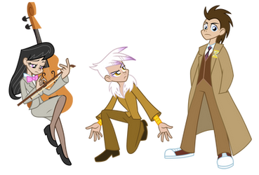 Octavia, Gilda the Griffon, Dr. Whooves (Human)