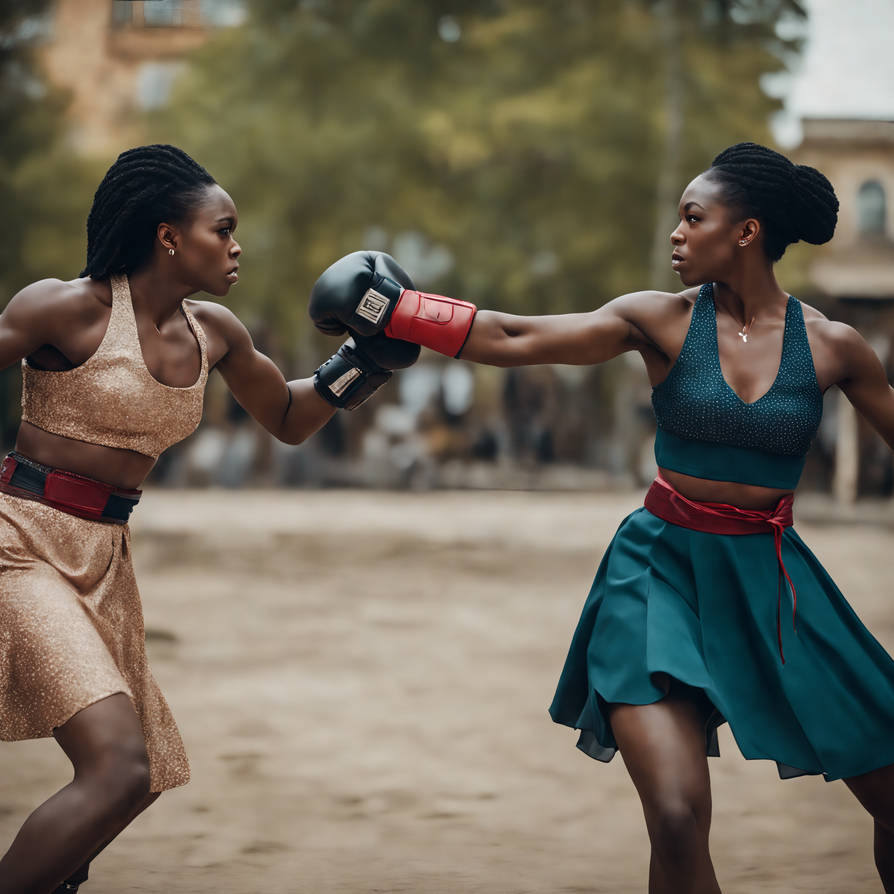 Beautiful Black Women Boxing 9 by Entrophication on DeviantArt