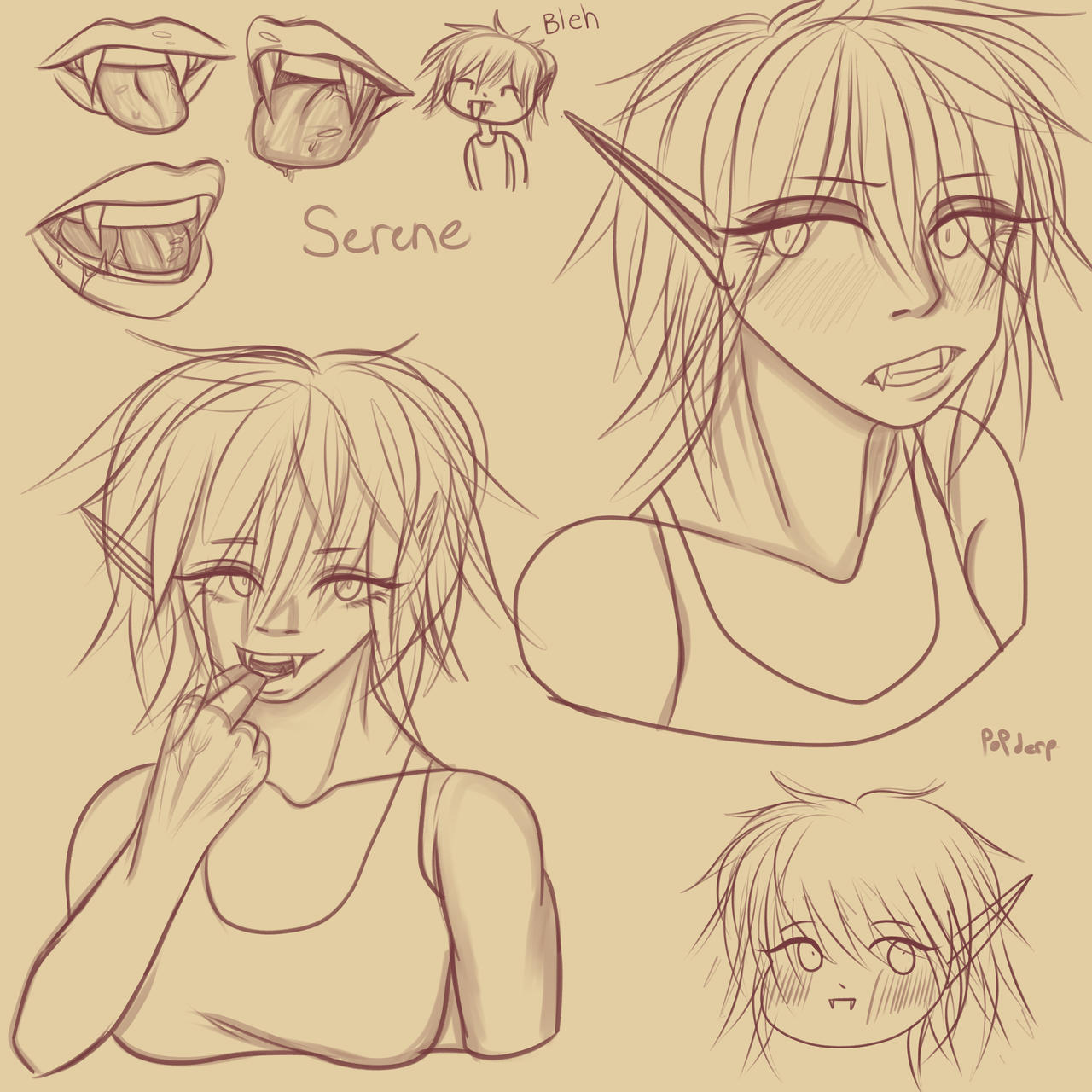 Fangs Shape Tooth Deviantart Fangs sketch by toastedlollipops on DeviantArt