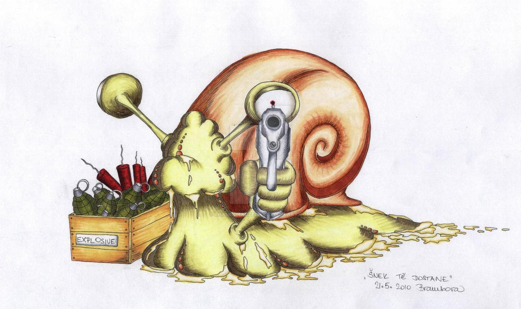 Extremely Rude Snail Aggressive Snail by BramboraCzech on DeviantArt
