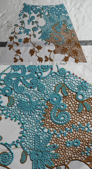 Irish crochet - sewing together II by BramboraCzech Irish crochet - sewing together II by BramboraCzech