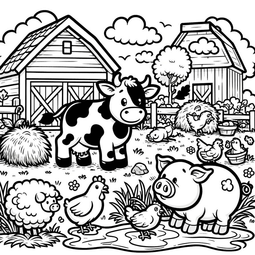 Farm Animal Coloring by DayDreamColor on DeviantArt