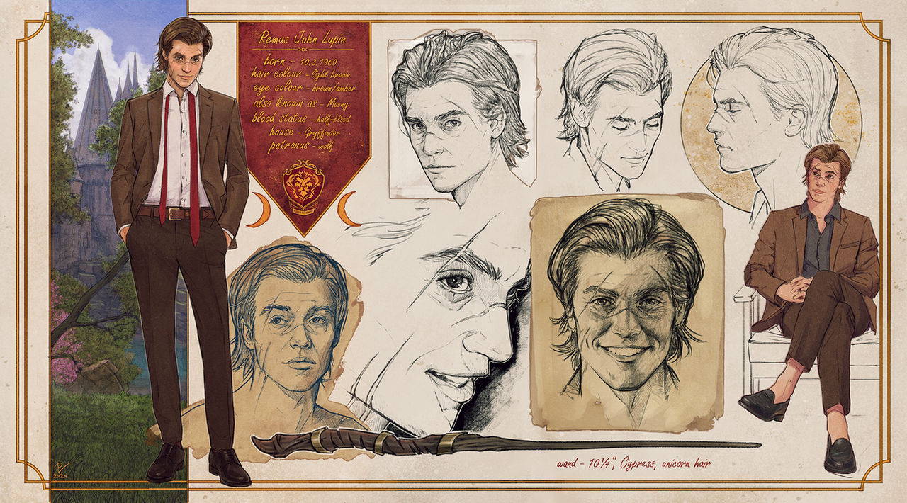 REMUS LUPIN-CHARACTER DESIGN SHEET by VladislavPantic on DeviantArt