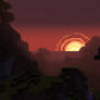 Beautiful Minecraft Sunrise