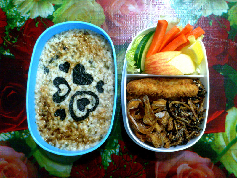 anchovy usagi ringo oatmeal bento by plainordinary1 on DeviantArt