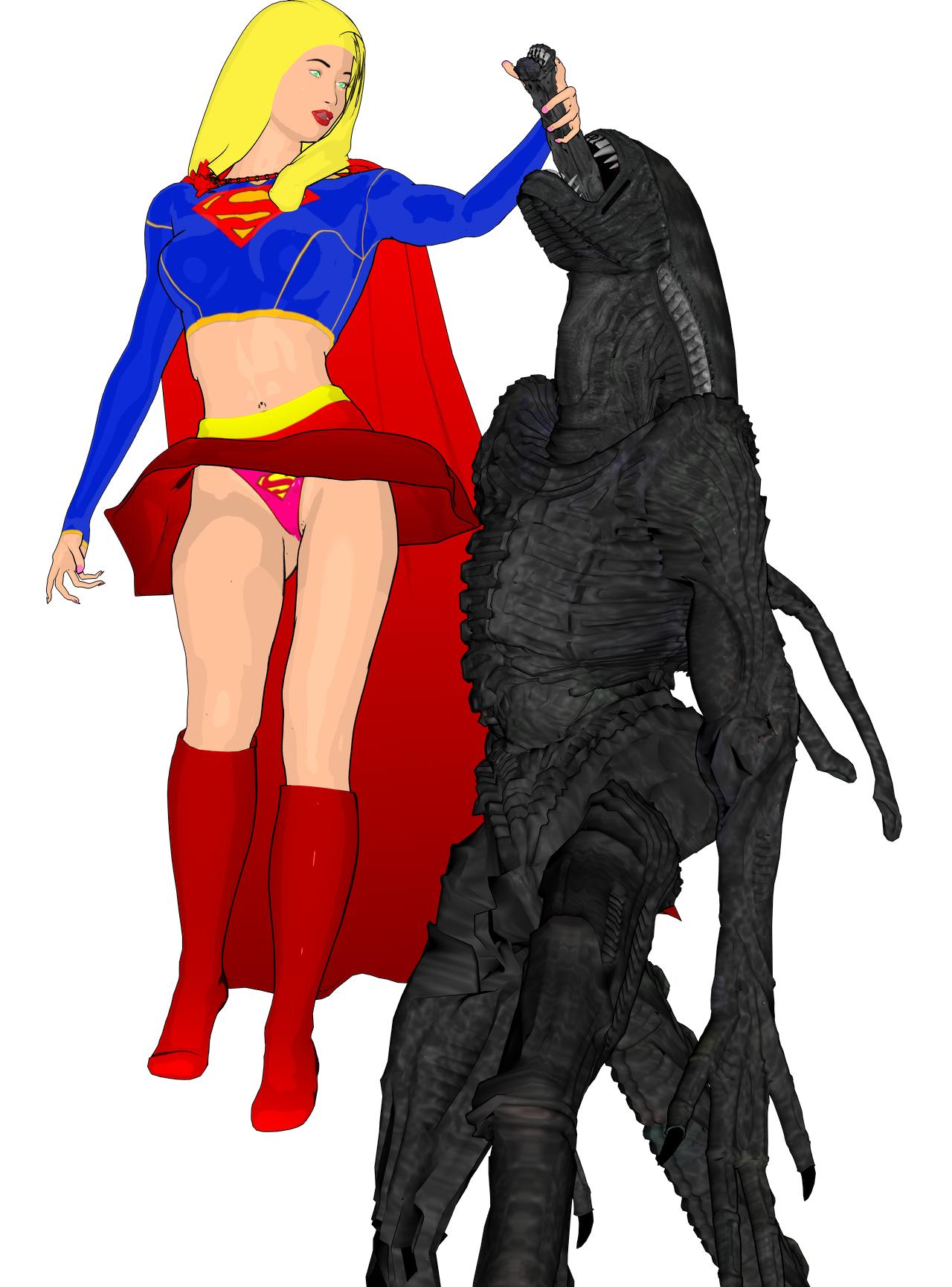 SuperGirl vs Alien