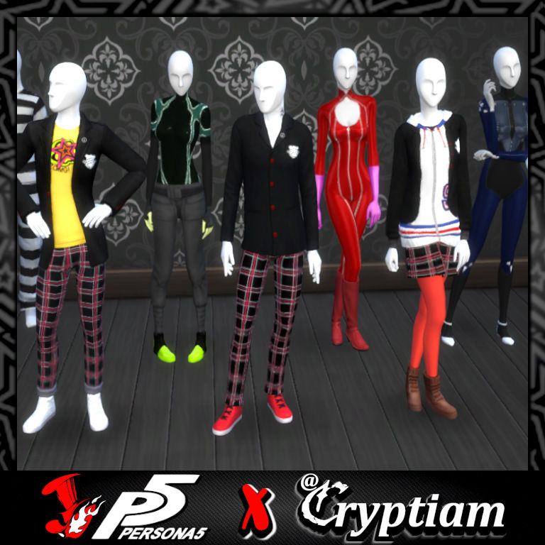 (Sims 4) Persona 5 - Entire Collection V1 (CC) by Cryptiam on DeviantArt