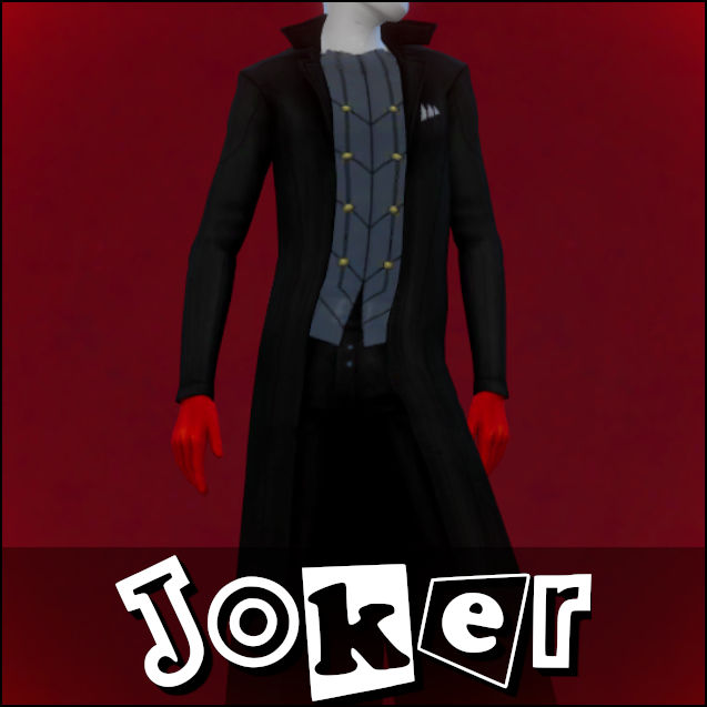 Sims 4 - Persona 5 cc: Joker outfit by Cryptiam on DeviantArt