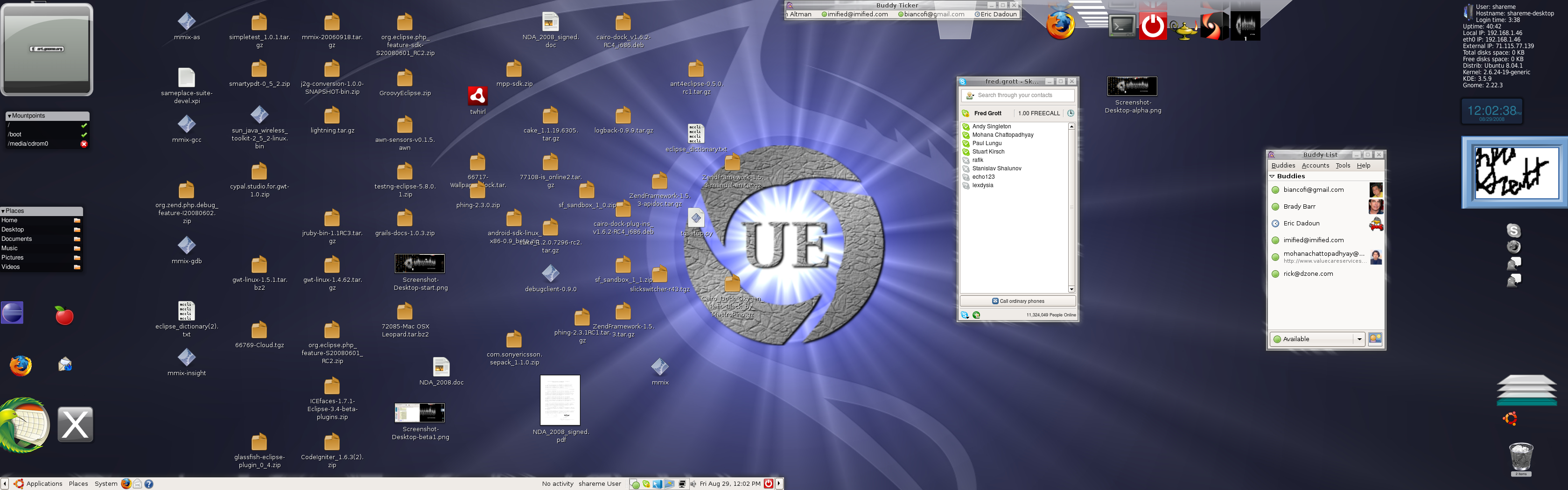 UbuntuDekstopDeviantScreenlets by shareme