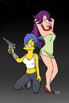 Marge Vs. Leela Cosplay