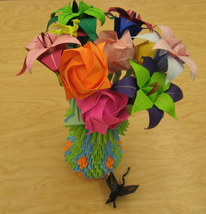 Origami Flower Vase