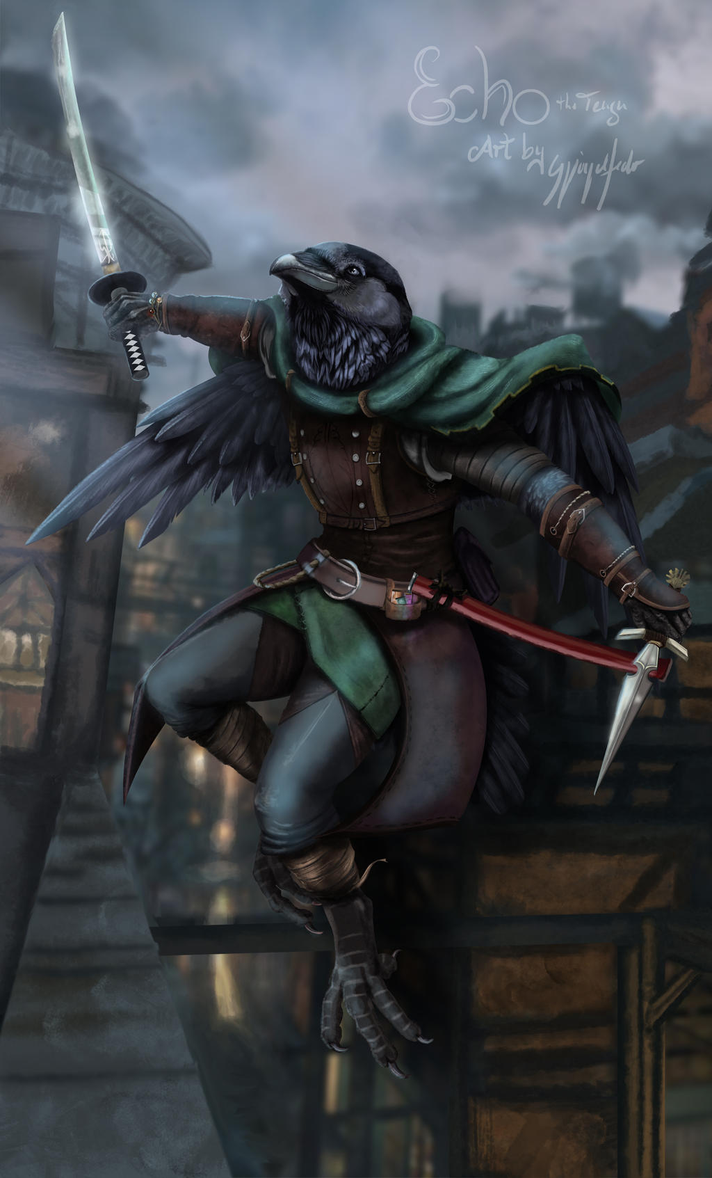 Echo the Tengu-Rogue by Jerhaia-Tsukikitsune on DeviantArt