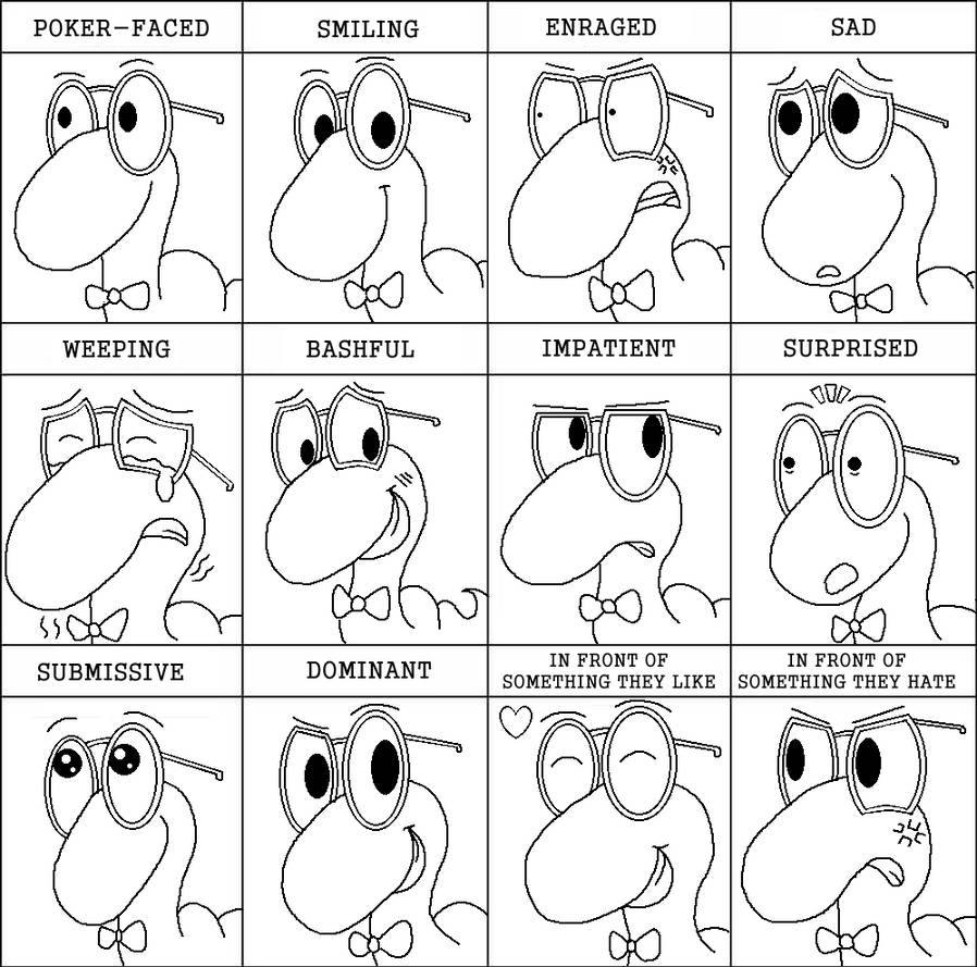 Rex Bookworm Expression Meme: Lex the Bookworm by Summer-Sketch-15 on DeviantArt