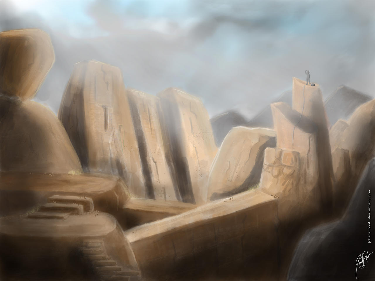 Speeddraw: Rocky Landscape