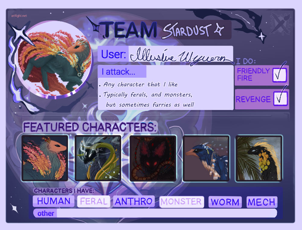 2024 Artfight Card by IllusiveWyvern on DeviantArt