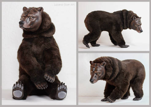Grizzly Bear Poseable Art Doll