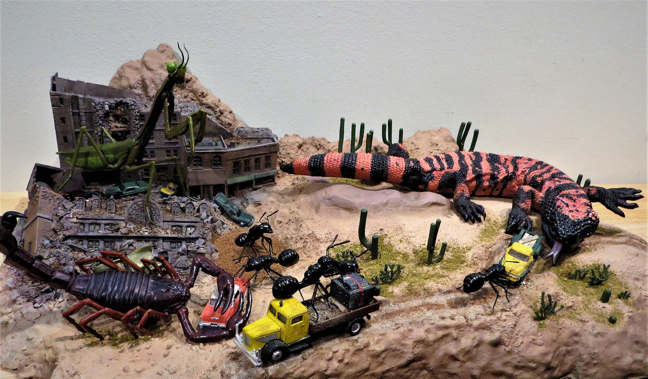 50's Sci Fi Monster Diorama Finished!