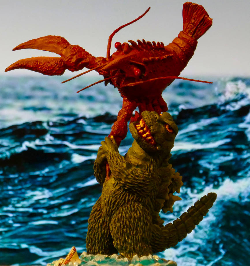 Godzilla Fish Machine D-Tech Godzilla vs the Sea Monster with background by Legrandzilla on ...