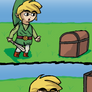 Link finds a hidden treasure