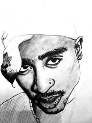 2Pac Shakur with Red Bandana by ChevysArt on DeviantArt