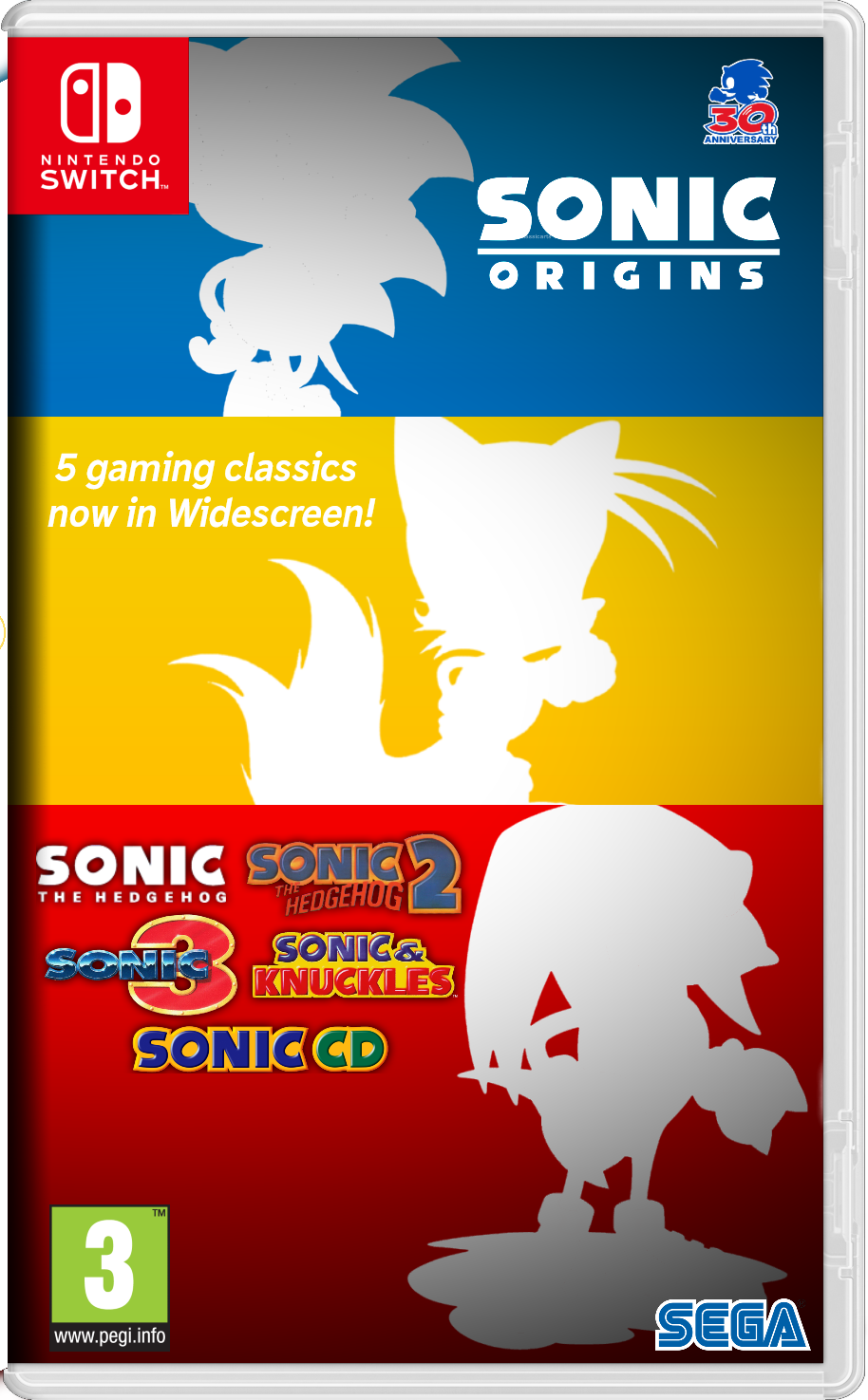 Sonic Origins - Custom Nintendo Switch Boxart with Physical Game Case (No  Game Incl.)