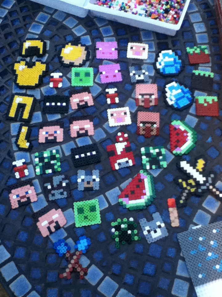 Minecraft hama beads by 1-Herbinator-1 on DeviantArt