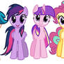 Mane 6 In Shadowbolt Colors