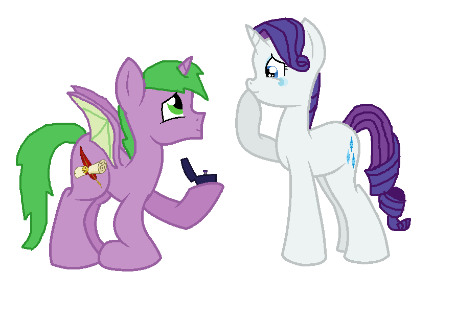 Spike Proposes-to Rarity by Diana173076 on DeviantArt