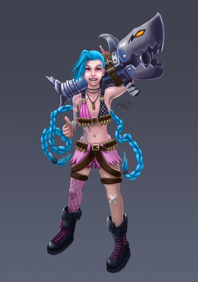 Jinx Character Art (League of Legends) by AimDiab on DeviantArt