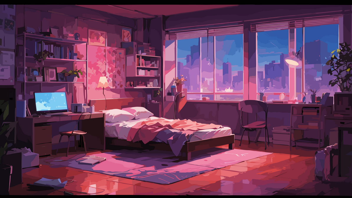 LoFi Themed Anime Room v2 by K4V33N on DeviantArt
