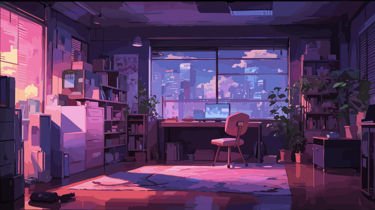 LoFi Themed Anime Room v3 by K4V33N on DeviantArt