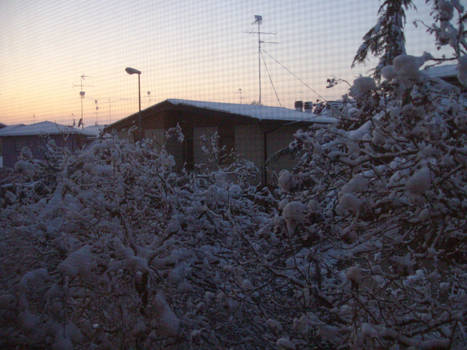 sunset after the snow