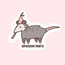 Opossum Party Sticker