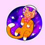 Space cat sticker