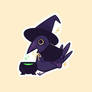 Crow witch sticker