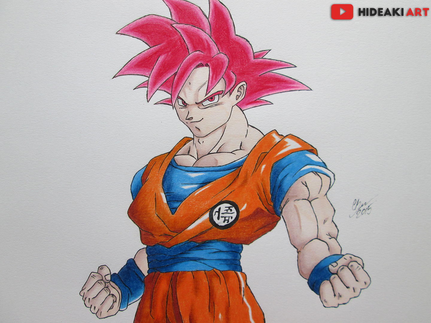 HOW TO DRAW GOKU SSJ GOD 