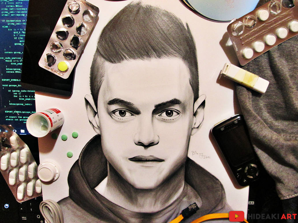 Rami Malek | Elliot Alderson || Mr. Robot by HideakiArtReal on DeviantArt