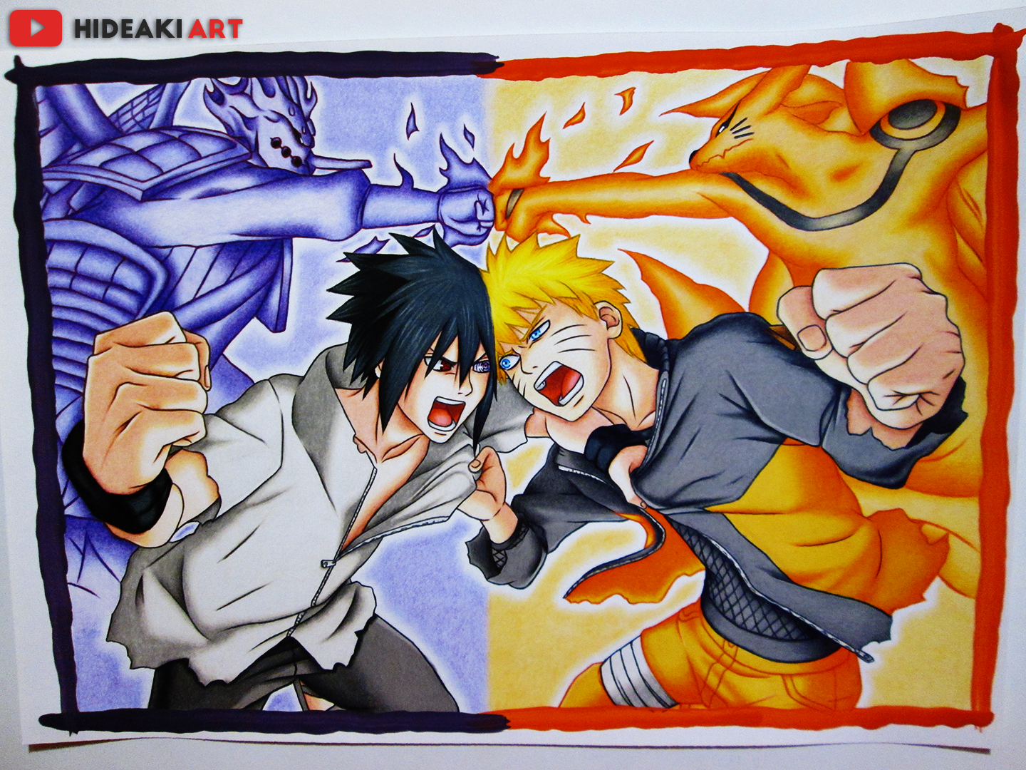 Naruto Vs Sasuke Fight - Diamond Paintings 