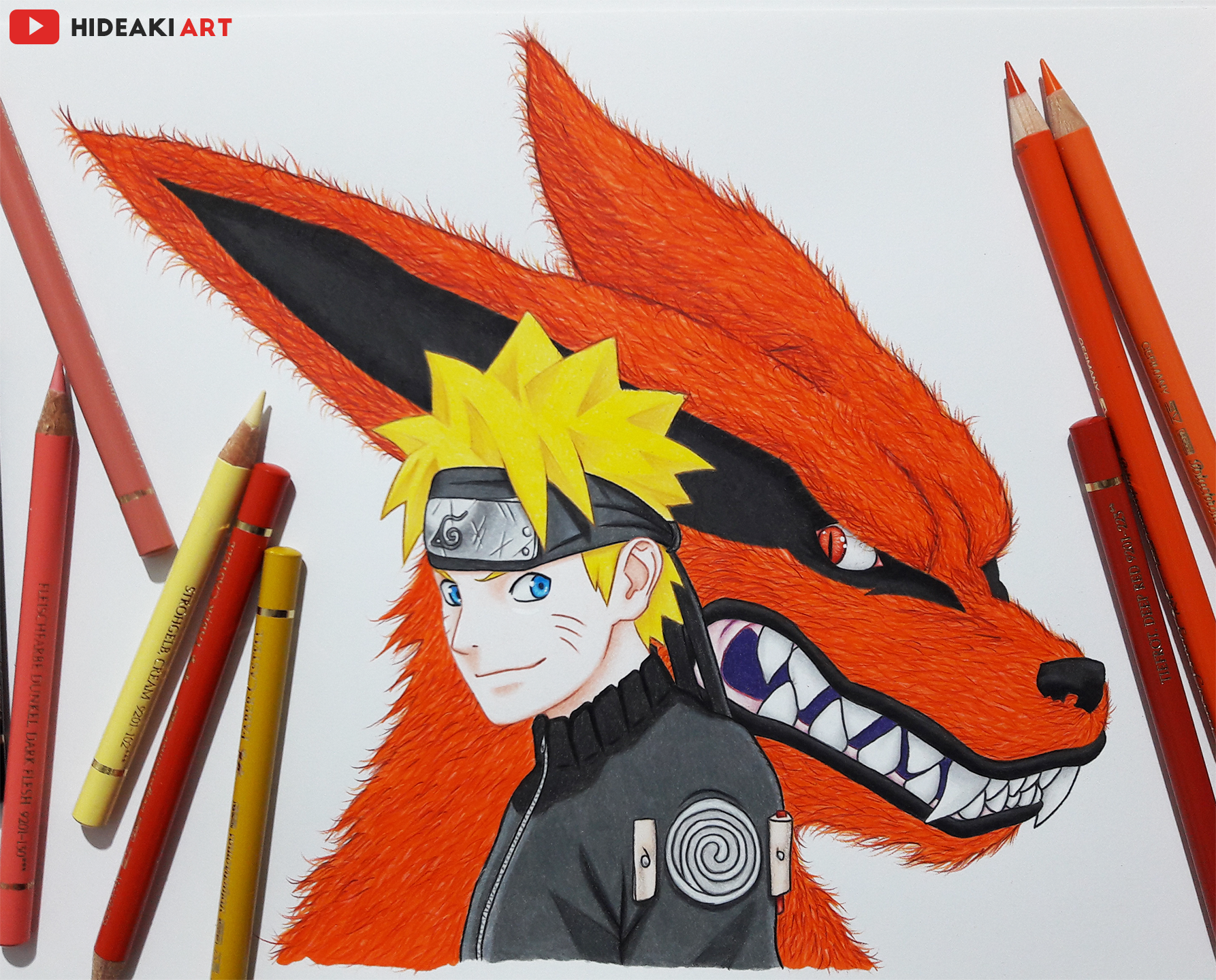 Naruto and Kurama Drawing by Nguyen Linh - Fine Art America