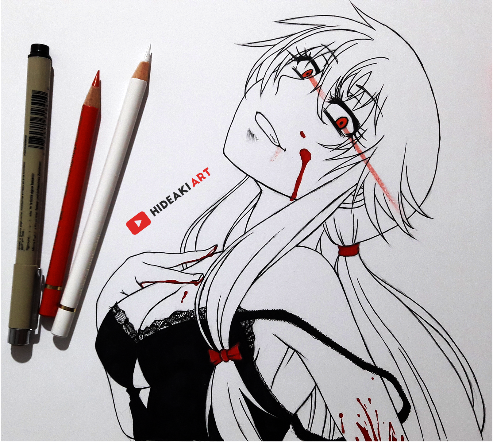 Gasai Yuno ( Mirai Nikki) - Desenho de eu_biiah - Gartic