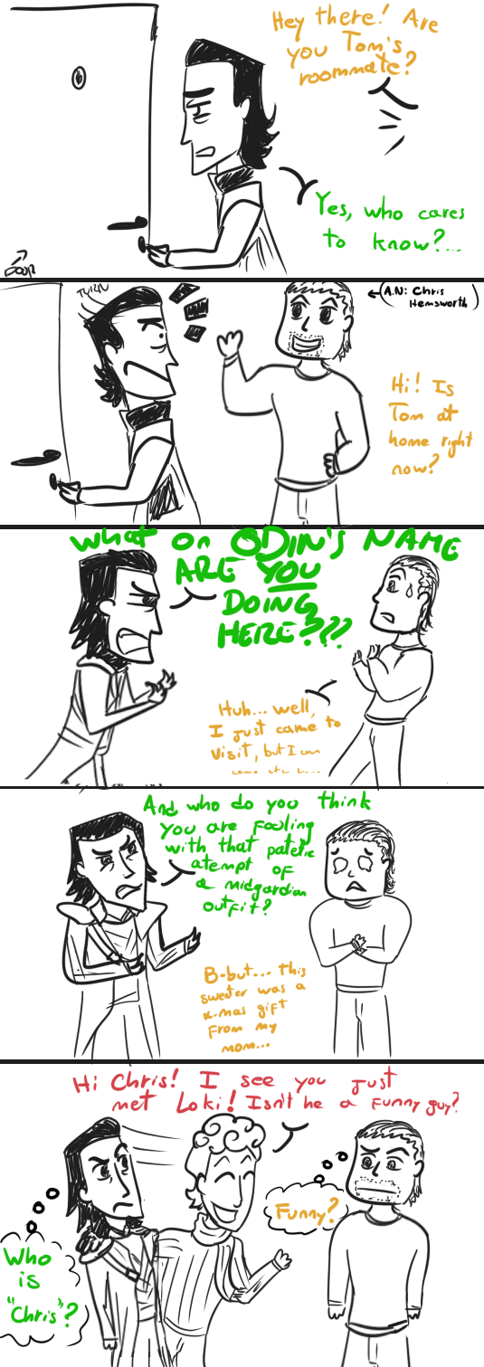 LATL fanart comic: Loki meets Chris