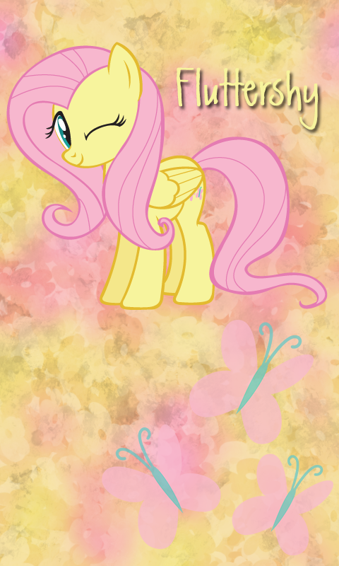 Fluttershy Win7 Phone BG