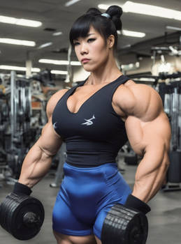 Chun Li at the gym