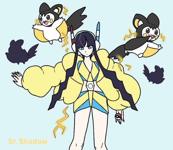 Pokemon Black and White - Gym Leader Elesa by reaperhexvampire on DeviantArt