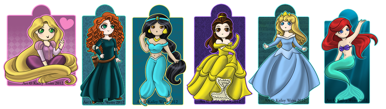 Disney Princess Keychain Set by kairanya on DeviantArt