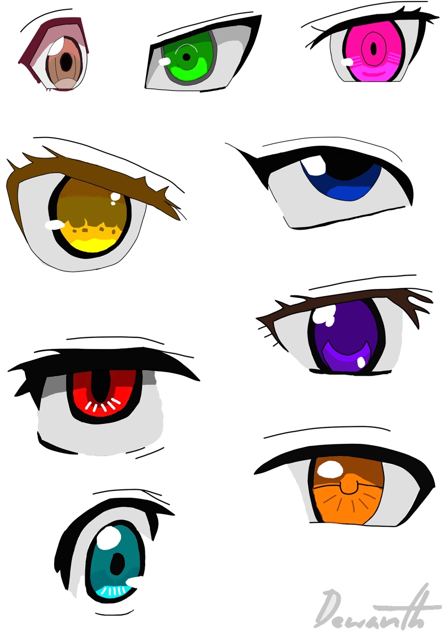 Image result for anime eyes drawing reference