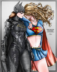 Batgirl and Supergirl