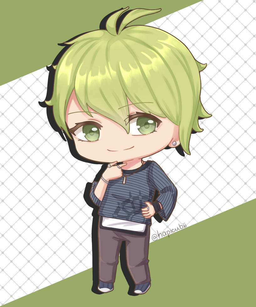 Amami Rantaro from Danganronpa V3 // Chibi by hapicubii on DeviantArt