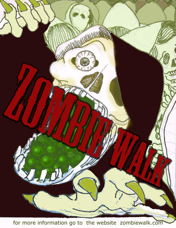 Homework Zombie zombie walk poster-homework2 by alice3072h on DeviantArt